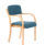 Madrid Wooden Frame Visitor Chair with arms, bespoke Maringa teal upholstery, natural wooden frame.