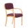 Madrid Wooden Frame Visitor Chair with Arms, Bespoke Tansy Purple upholstery, natural wooden frame.