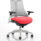 Flex Medium Back White Frame Task Operator Office Chair with Arms