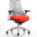 Flex Medium Back White Frame Task Operator Office Chair with Arms