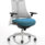 Flex Medium Back White Frame Task Operator Office Chair with Arms