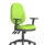 Eclipse Plus XL High Back Task Operator Chair in Myrrh Green with height adjustable arms and a five-star base.