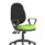 Eclipse Plus XL High Back Task Chair in Bespoke Myrrh Green with loop arms and black fabric back.