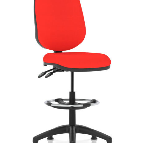 Eclipse Plus II Task Operator Chair in Bespoke Bergamot Cherry with matching back, featuring Hi Rise Draughtsman Kit.