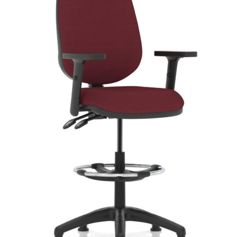 Eclipse Plus II Task Operator Chair in Bespoke Ginseng Chilli with matching back and Hi Rise Draughtsman kit.
