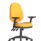 Eclipse Plus XL High Back Task Operator Chair with height adjustable folding arms in Bespoke Senna Yellow.