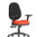 Eclipse Plus XL High Back Task Operator Chair in bespoke Tabasco orange with height adjustable and folding arms.