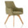 Carmen Grey Fabric Visitor Chair with Wooden Legs, Bespoke Wire colour, featuring a modern and comfortable design.