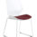 Florence Sled Chair with a white frame and bespoke ginseng chilli fabric seat.