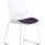 Florence Sled Chair with white frame and bespoke Tansy Purple fabric seat. Ideal for visitor seating.