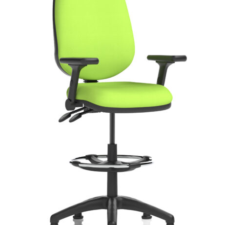 Eclipse Plus II Task Operator Chair in Bespoke Myrrh Green with matching back and hi-rise draughtsman kit.
