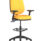 Eclipse Plus II Task Operator Chair in bespoke Senna Yellow with matching back, featuring a hi-rise draughtsman kit.