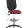 Eclipse Plus II Task Operator Office Chair in Bespoke Ginseng Chilli with black back and hi-rise draughtsman kit.