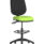 Eclipse Plus II Task Operator Office Chair in Bespoke Myrrh Green with black back and hi-rise draughtsman kit.