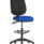 Eclipse Plus II Task Operator Office Chair in Bespoke Stevia Blue with black back, featuring Hi Rise Draughtsman Kit.
