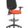 Eclipse Plus II Task Operator Chair in Bespoke Tabasco Orange with black back and hi rise draughtsman kit.