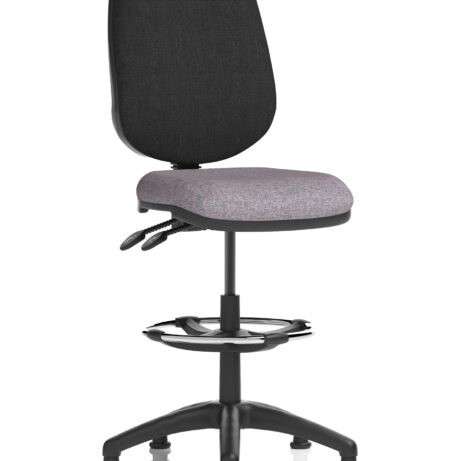Eclipse Plus II Task Operator Chair in Bespoke Rivet Fuse with Black back and Hi Rise Draughtsman Kit.