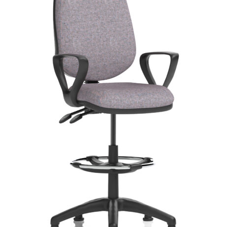 Eclipse Plus II Task Operator Chair with Hi Rise Draughtsman Kit in Bespoke Rivet Fuse colour with matching back.