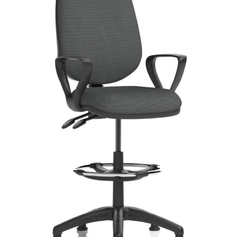 Eclipse Plus II Task Operator Office Chair in Bespoke Quest Mussel with matching back and hi-rise draughtsman kit.