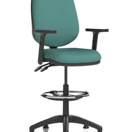 Eclipse Plus II Task Operator Chair in Bespoke Quest Kelp with matching back and Hi Rise Draughtsman Kit.