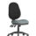 Eclipse Plus XL High Back Task Operator Chair in Bespoke Rivet Tensile, no arms, featuring a black backrest and grey seat.