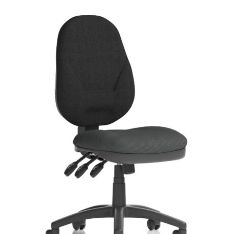 Eclipse Plus XL High Back Task Operator Chair in Bespoke Quest Mussel, armless with adjustable settings.