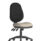 Eclipse Plus XL High Back Task Operator Chair, Bespoke Quest Salt fabric, no arms, ergonomic design, black and cream finish.
