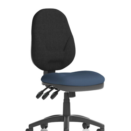 Eclipse Plus XL High Back Task Chair in Bespoke Quest Whelk, armless design, featuring adjustable settings and wheels.