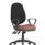 Eclipse Plus XL High Back Task Chair with Loop Arms, Bespoke Rivet Fuse upholstery, and black mesh back.