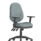 Eclipse Plus XL High Back Task Operator Chair, Bespoke Rivet Tensile fabric, with height adjustable arms, in grey.