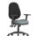 Eclipse Plus XL High Back Task Office Chair with height adjustable arms, bespoke rivet tensile colour, and gray fabric seat.