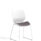 Florence Sled Chair with white frame and bespoke rivet fuse fabric seat, designed for visitor seating.