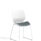 Florence Sled Visitor Chair with white frame and bespoke rivet tensile fabric seat. Elegant and modern design.