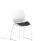 Florence Sled Chair with white frame and bespoke Quest Mussel fabric seat, designed for visitor seating.