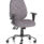 Lisbon Medium Back Task Operator Office Chair in Bespoke Rivet Fuse with height adjustable arms and a chrome base.