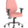 Lisbon Medium Back Task Operator Office Chair in Bespoke Quest Shrimp with height adjustable arms and chrome base.