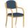 Madrid Wooden Frame Visitor Chair with Arms, bespoke Quest Whelk colour, features a wooden frame and cushioned seat.