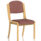 Madrid Wooden Frame Visitor Chair, Bespoke Rivet Forge upholstery, without arms, featuring a natural wood finish.