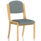 Madrid Wooden Frame Visitor Chair in Bespoke Rivet Tensile fabric, featuring a light wooden frame and no arms.