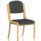 Madrid Wooden Frame Visitor Chair, Bespoke Quest Mussel upholstery, without arms, light wood frame.