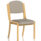 Madrid Wooden Frame Visitor Chair, bespoke Quest Salt color, no arms, features a light wooden frame and padded seat.
