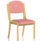 Madrid Wooden Frame Visitor Chair, Bespoke Quest Shrimp upholstery, no arms, light wooden frame.