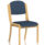 Madrid Wooden Frame Visitor Chair, Bespoke Quest Whelk upholstery, no arms, natural wood finish.