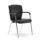 KEY Meet Full Back chair in black upholstery with chrome four-legged frame, designed for flexible conference seating.