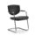 KEY Meet Half Back chair in black upholstery with cantilever frame, designed for flexible conference settings.