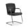 KEY Meet Full Back Meeting Chair in black upholstery with cantilever chrome frame, designed for flexible conference settings.