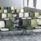 KIND Beam faux leather modular beam seating in green and cream, designed for high-traffic reception areas.