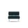 KOKO Single Bench in faux leather with chrome legs, featuring elevated back and curved arms, contemporary design.
