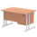 Impulse 1200mm Cantilever Straight Desk With Single Fixed Pedestal