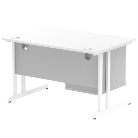 Impulse 1200mm Cantilever Straight Desk With Single Fixed Pedestal